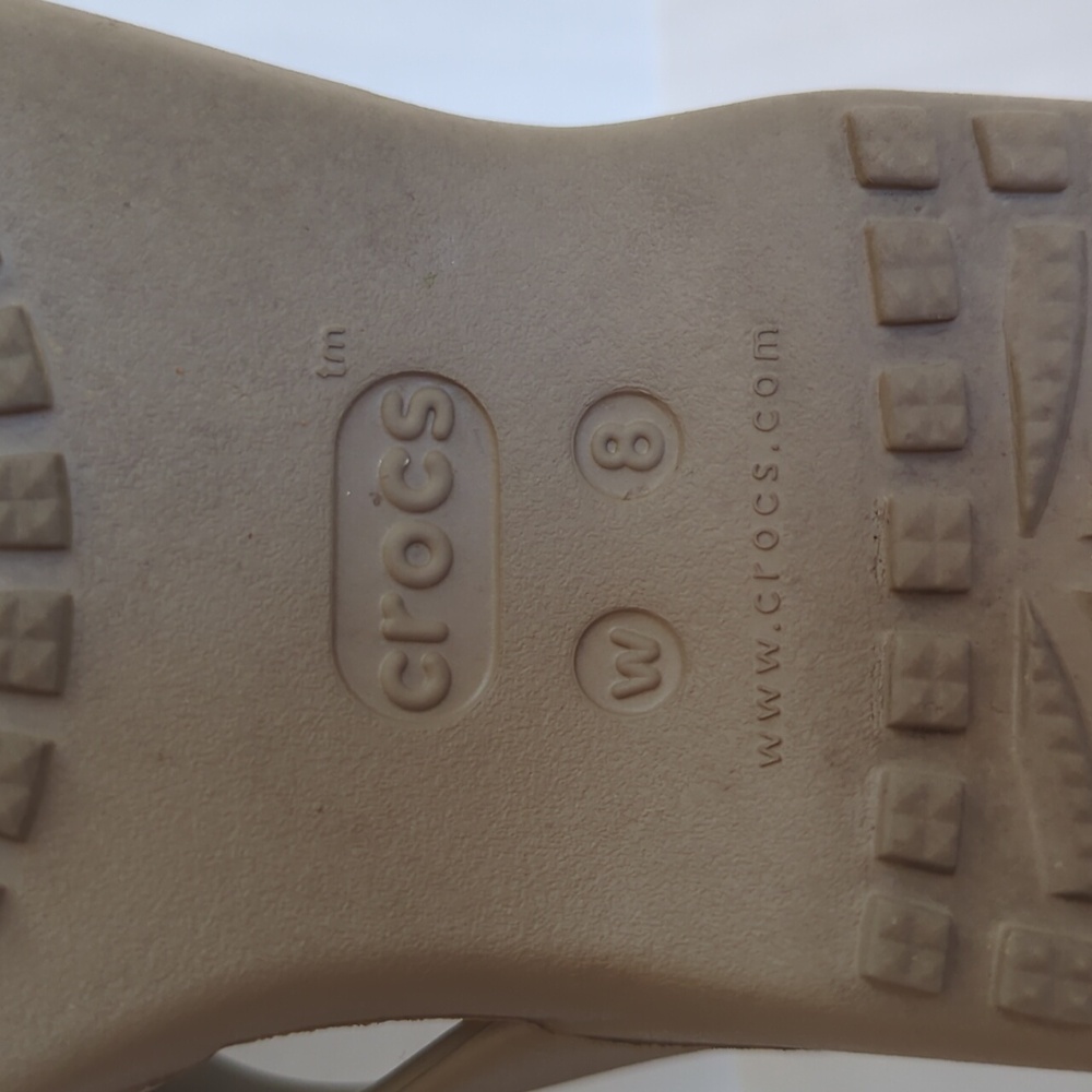 Crocs Meleen Twist Lightweight Summer Sandals 8 Taupe - Picture 2 of 16